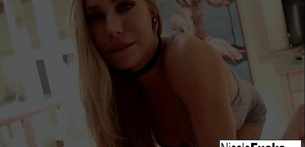 Sexy Nicole Aniston strokes and sucks a big dick to completion